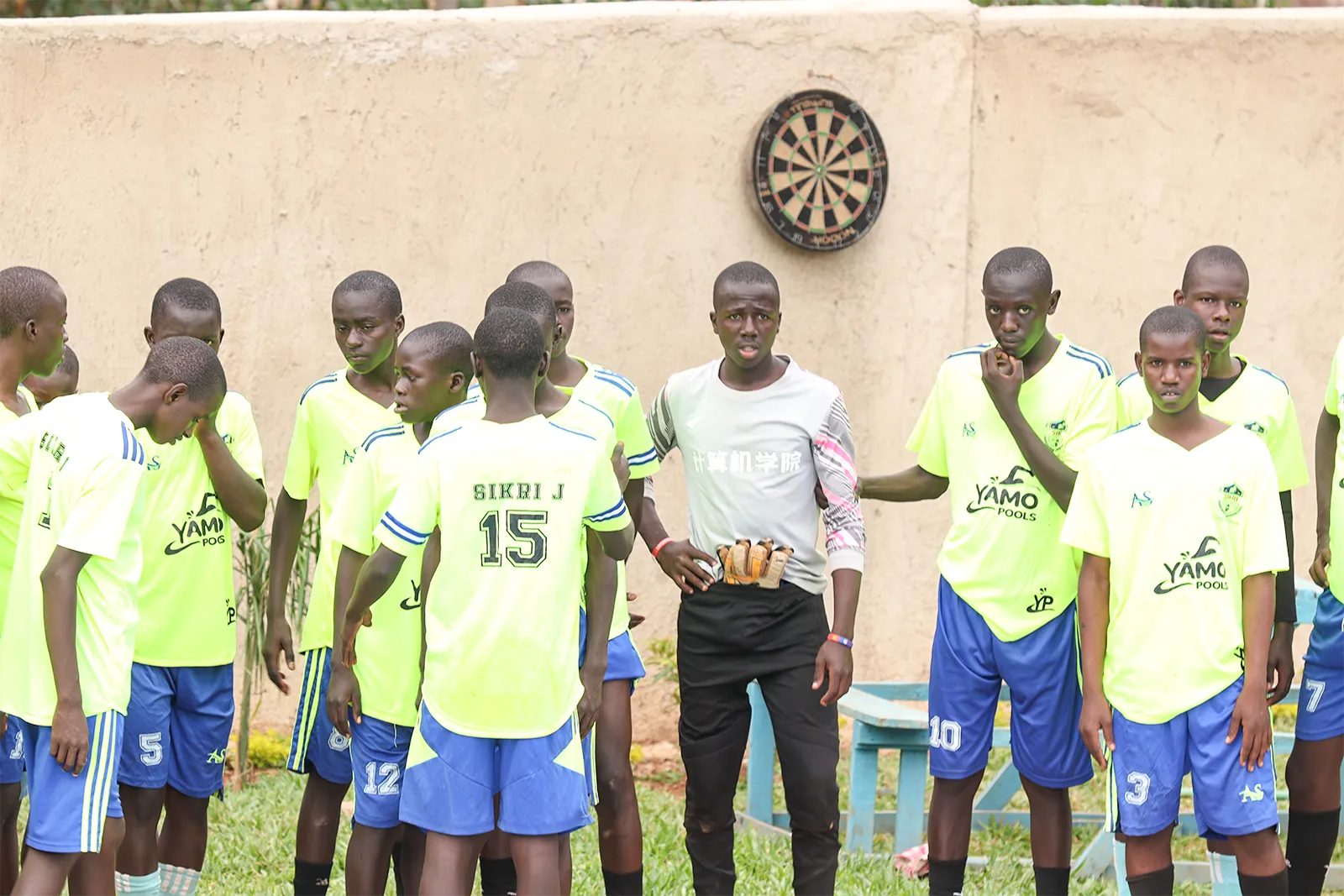 Football match action at Sikri Academy