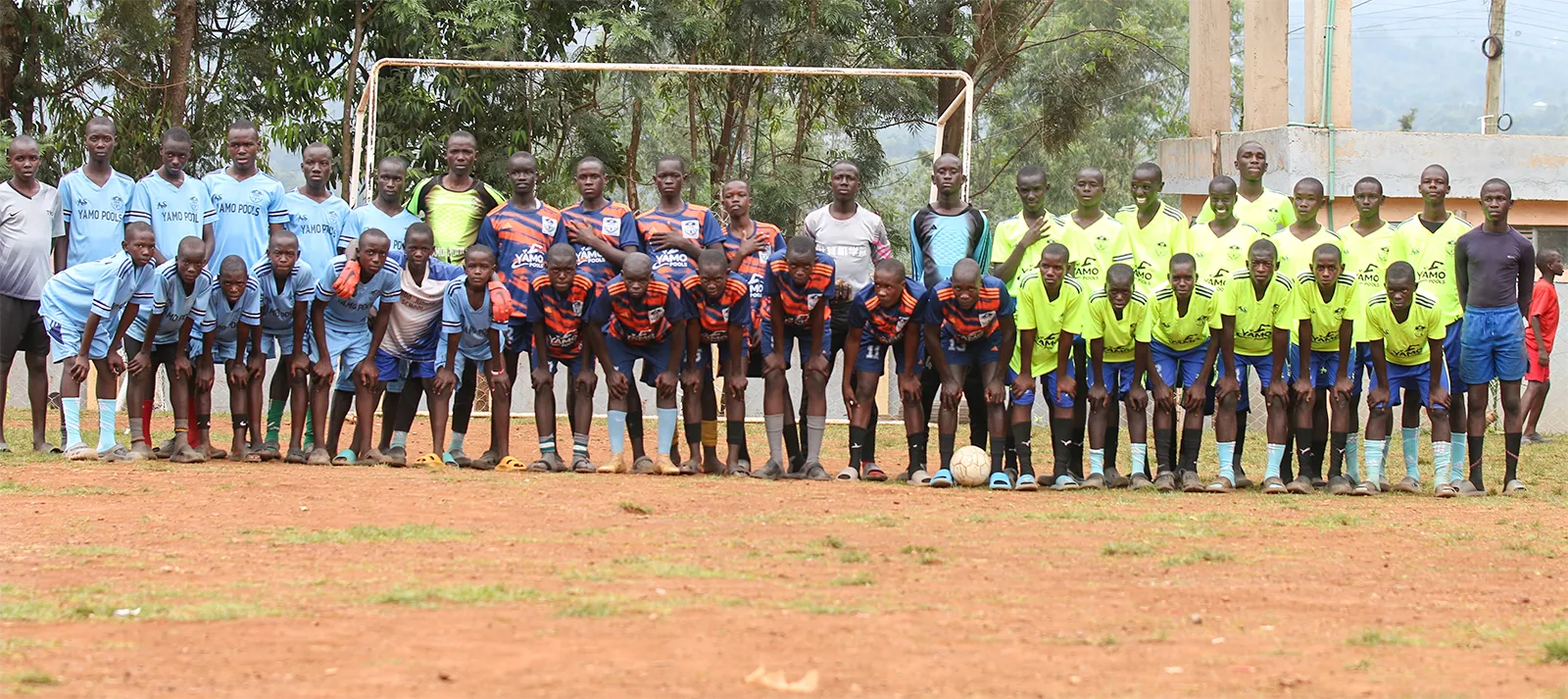 Football teamwork at Sikri Academy Kenya