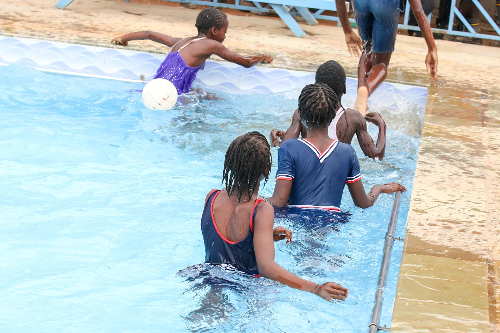 Swimming lesson at Sikri Academy